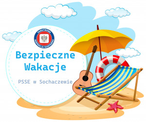 Bezpieczne wakacje1 - grafika PSSE w Sochaczewie